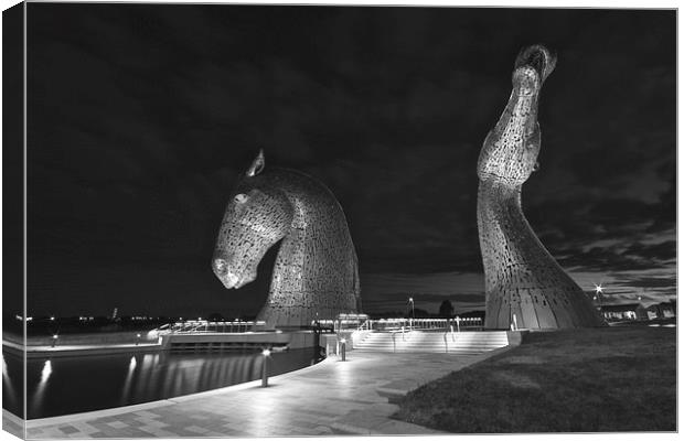 Wide Angle Kelpies Canvas Print by Jim Bryce