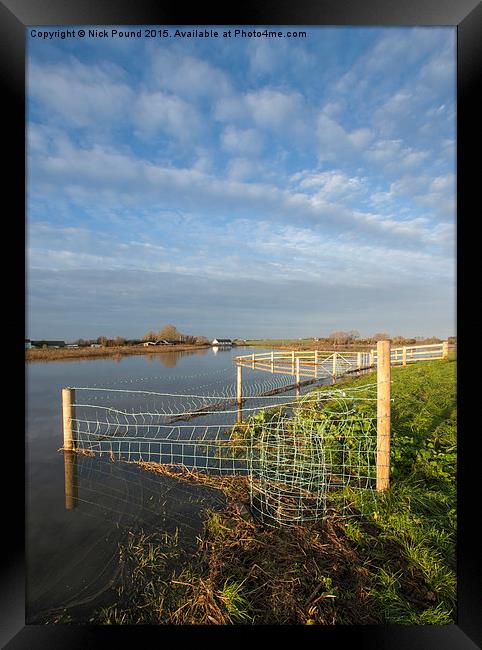 The River Parrett in Flood Framed Print by Nick Pound