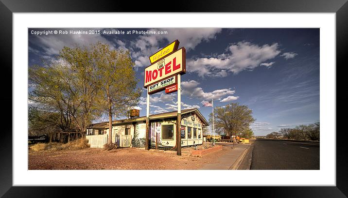  The Aztec Motel  Framed Mounted Print by Rob Hawkins