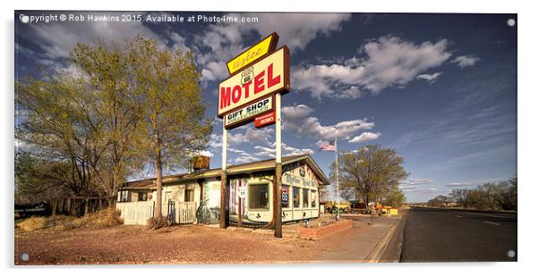  The Aztec Motel  Acrylic by Rob Hawkins