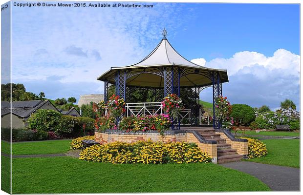  Ilfracombe Bandstand Canvas Print by Diana Mower