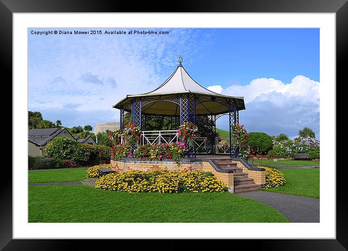  Ilfracombe Bandstand Framed Mounted Print by Diana Mower