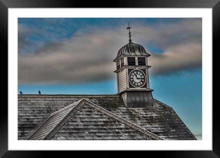 Talgarth Town Hall Clock Framed Mounted Print by Steve Purnell