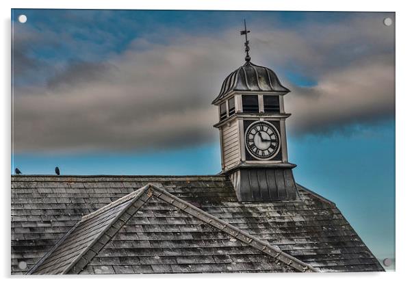 Talgarth Town Hall Clock Acrylic by Steve Purnell