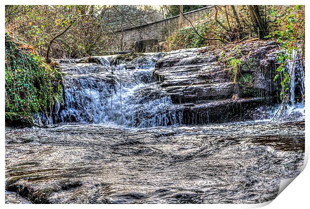 Talgarth Waterfall 2 Print by Steve Purnell