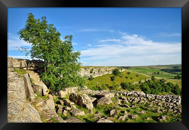  Malham Cove Views Yorkshire Framed Print by Gary Kenyon