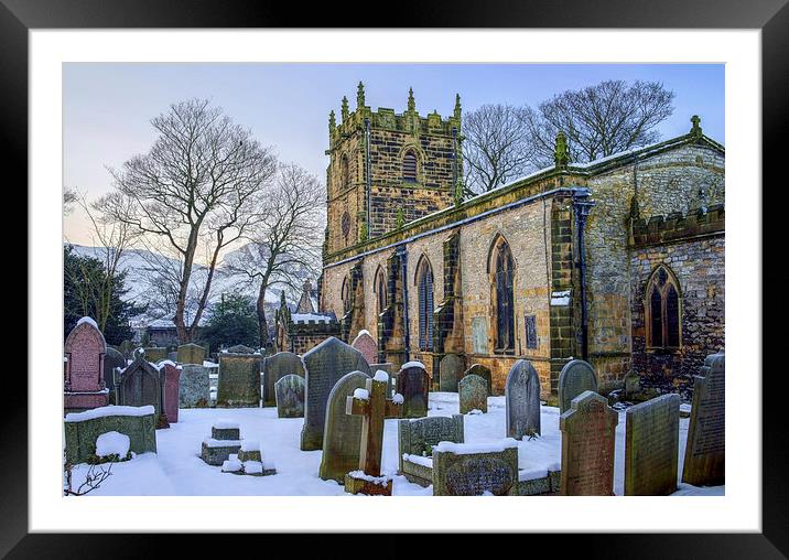  St Edmunds Church, Castleton in Winter Framed Mounted Print by Darren Galpin