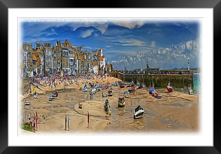  St Ives Harbour, Cornwall Framed Mounted Print by Mark Comish