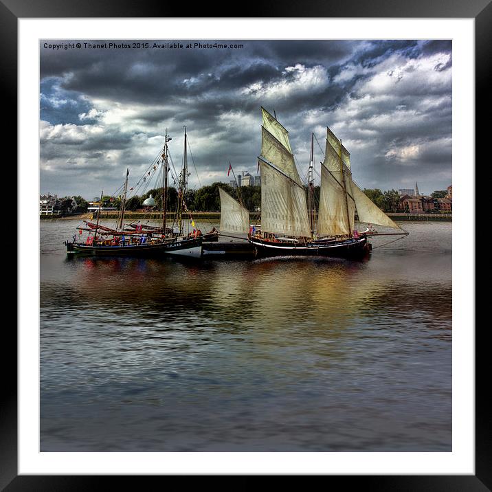  Tall ships on the Thames Framed Mounted Print by Thanet Photos