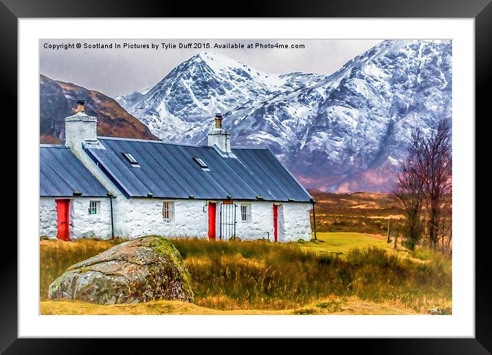  Black Rock Cottage by Buchaille Etive Mor Framed Mounted Print by Tylie Duff Photo Art