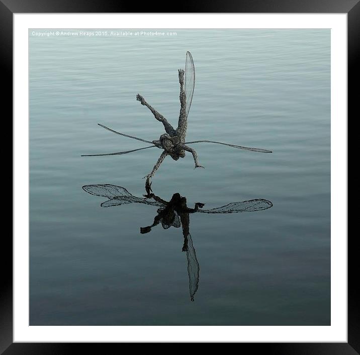 Flying reflecting fairy Framed Mounted Print by Andrew Heaps