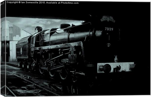  Prepairing the Irish Mail Train Canvas Print by Ian Somerville