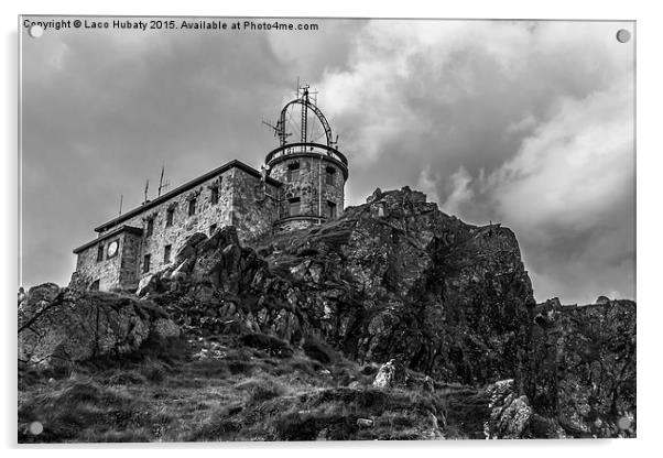 Observatory on  Kasprowy peak Acrylic by Laco Hubaty