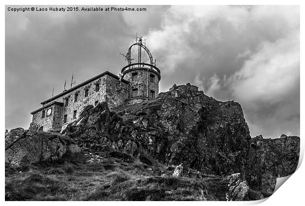 Observatory on  Kasprowy peak Print by Laco Hubaty