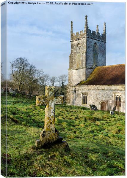  St Giles Church, Imber, Wiltshire Canvas Print by Carolyn Eaton