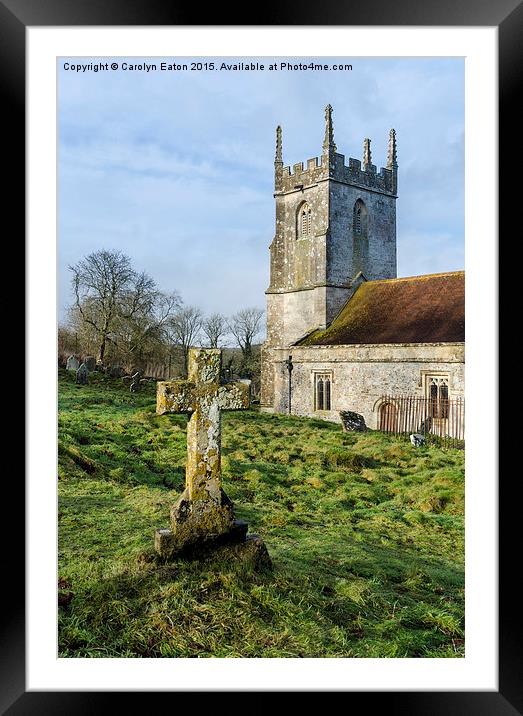  St Giles Church, Imber, Wiltshire Framed Mounted Print by Carolyn Eaton