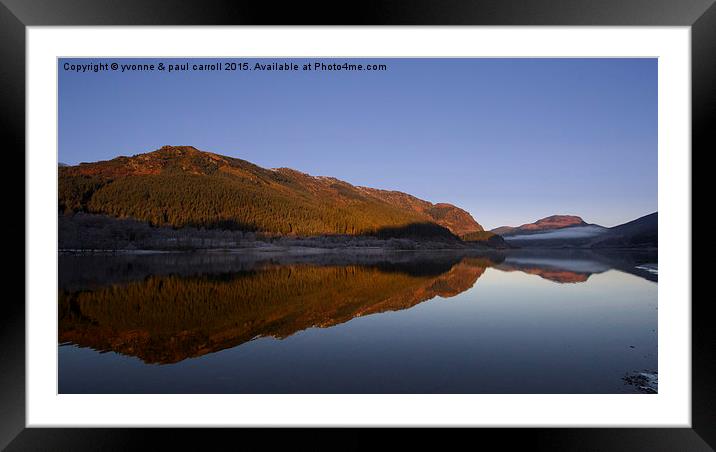 Reflections over Loch Lubnaig 3 Framed Mounted Print by yvonne & paul carroll