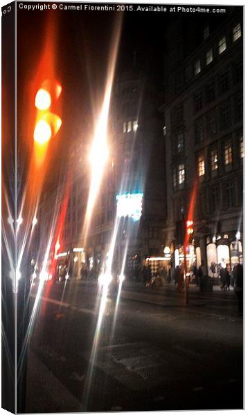 Lights of London Town  Canvas Print by Carmel Fiorentini