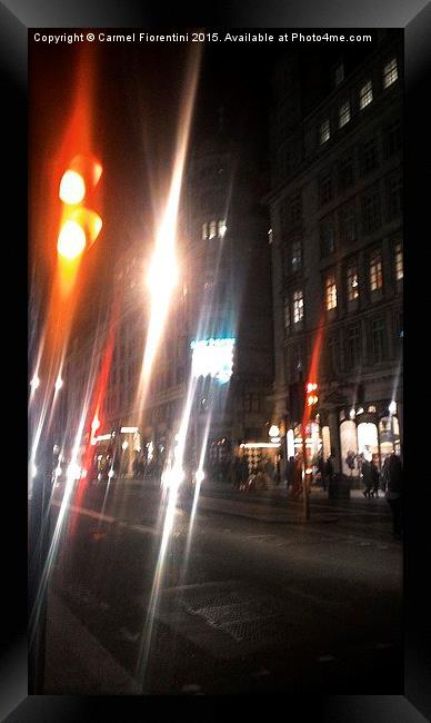 Lights of London Town  Framed Print by Carmel Fiorentini