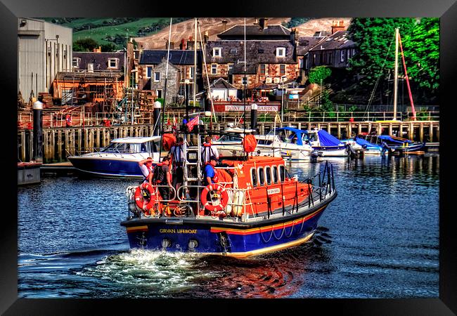 Girvan Lifeboat Framed Print by Tom Gomez