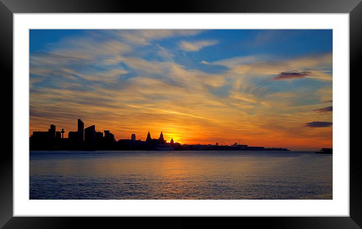  Liverpool awakes. Sunrise Framed Mounted Print by Rob Lester