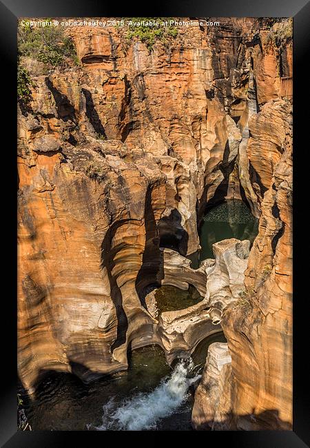 Bourkes Potholes - South Africa  Framed Print by colin chalkley