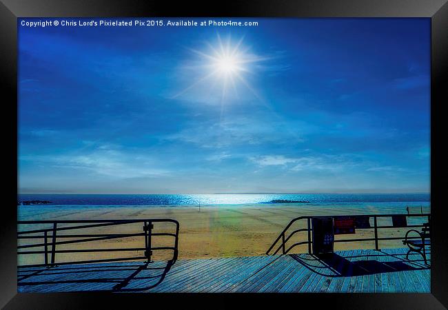 New Year's Day On The Coney Island Boardwalk Framed Print by Chris Lord