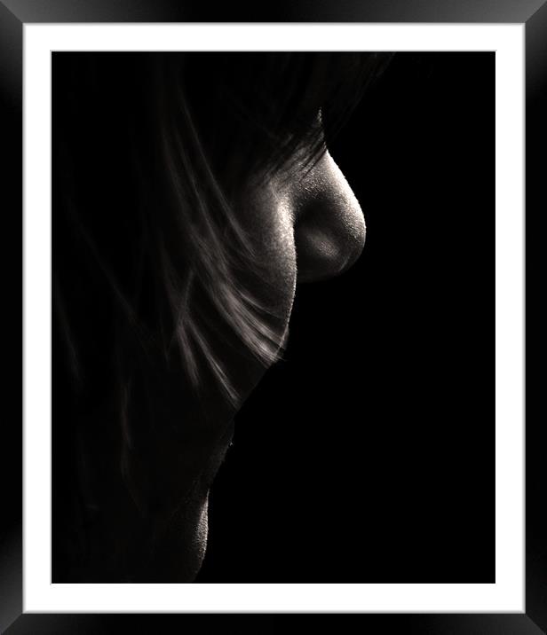 Silhouette profile Framed Mounted Print by Alan Pickersgill