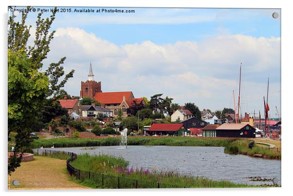 View of The Church of Saint Mary the Virgin across Acrylic by Peter Hart