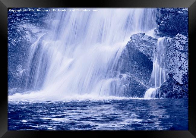  Blue Waterfall Framed Print by Keith Thorburn EFIAP/b