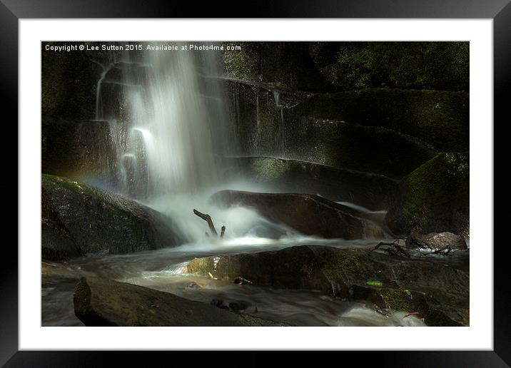  The lonely twig stuck at the bottom on the waterf Framed Mounted Print by Lee Sutton