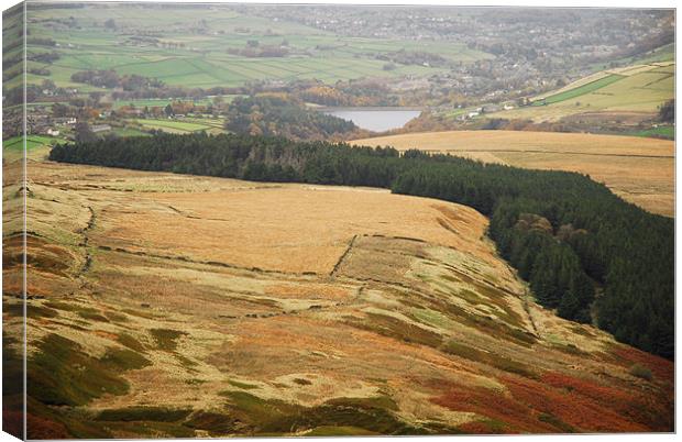 RESERVOIR AND THE MOORS Canvas Print by JEAN FITZHUGH