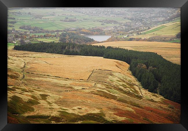 RESERVOIR AND THE MOORS Framed Print by JEAN FITZHUGH