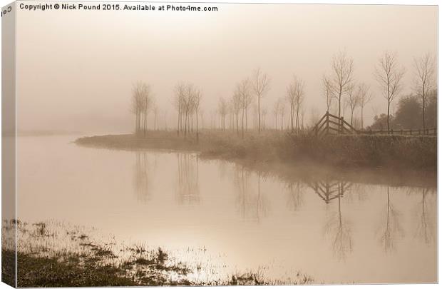 Misty Morning on the River  Canvas Print by Nick Pound
