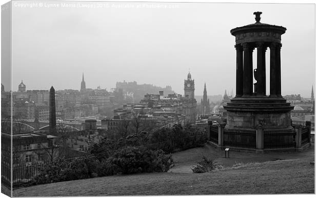  Auld Reekie Canvas Print by Lynne Morris (Lswpp)