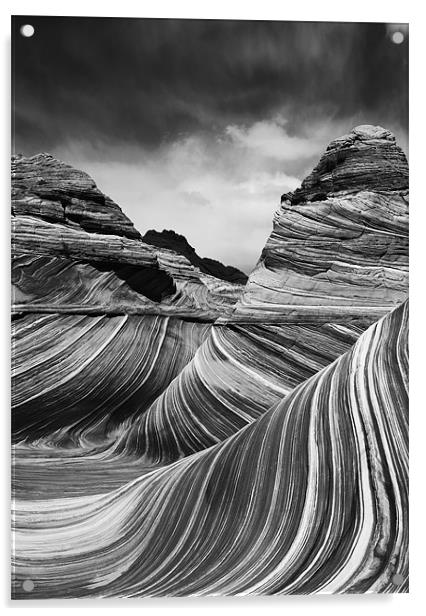 The Wave - Black & White 4 Acrylic by Sharpimage NET