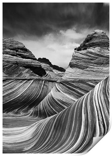 The Wave - Black & White 4 Print by Sharpimage NET