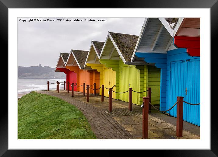  Scarborough Beach Huts Framed Mounted Print by Martin Parratt