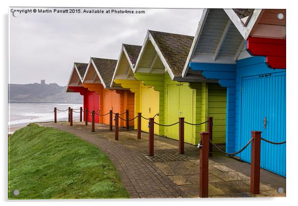  Scarborough Beach Huts Acrylic by Martin Parratt