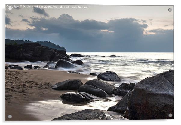 Last light at Khao Lak Acrylic by David Hitchens