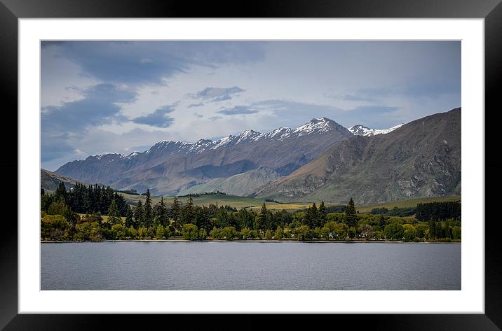 Lake Wanaka scenery Framed Mounted Print by Michelle PREVOT