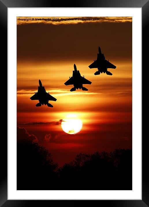  Sunset Arrival Framed Mounted Print by Mark Rourke