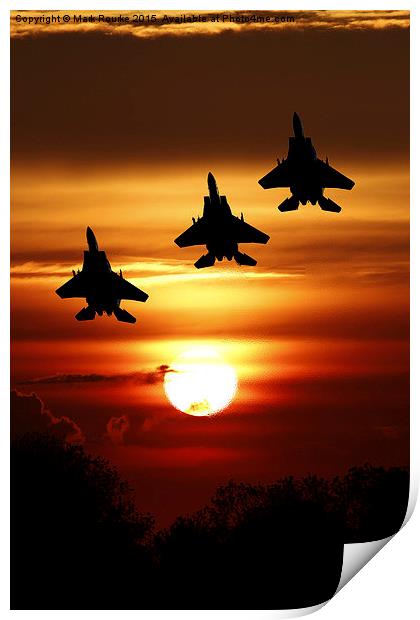  Sunset Arrival Print by Mark Rourke