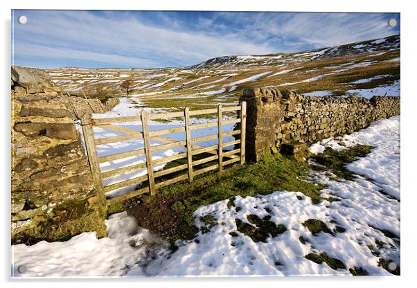 Gate To The Yorkshire Dales Acrylic by Gary Kenyon