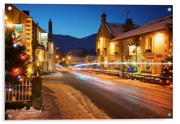 Christmas in Castleton  Acrylic by Darren Galpin