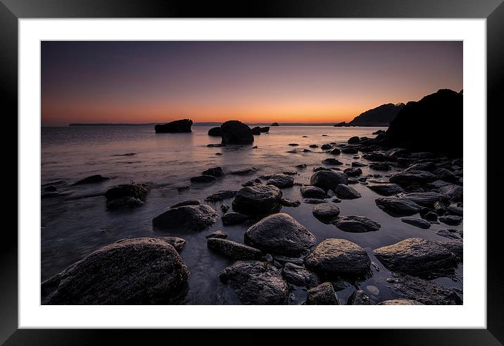  Low Tide Glow Framed Mounted Print by Ray Abrahams