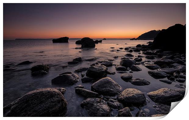  Low Tide Glow Print by Ray Abrahams
