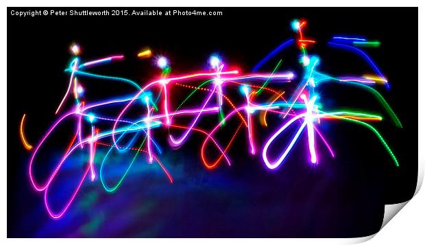 Dancing Light People Print by Peter Shuttleworth