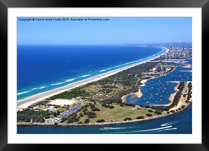  The Spit & Surfers Paradise Along the Gold Coast Framed Mounted Print by Carole-Anne Fooks