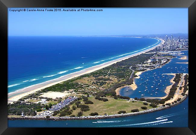  The Spit & Surfers Paradise Along the Gold Coast Framed Print by Carole-Anne Fooks